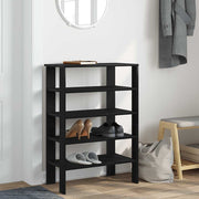 Vidaxl schoenenrek 61x32x87,5 cm bewerkt hout zwart - afbeelding 3