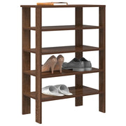 Vidaxl schoenenrek 61x32x87,5 cm bewerkt hout bruin eikenkleurig - afbeelding 1
