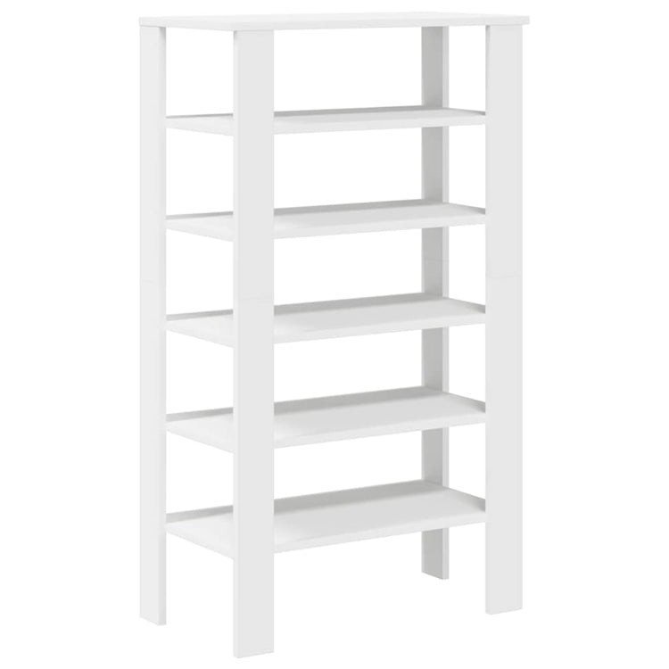 Vidaxl schoenenrek 61x32x105 cm bewerkt hout wit