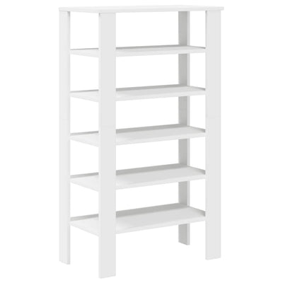 Vidaxl schoenenrek 61x32x105 cm bewerkt hout wit