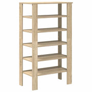 Vidaxl schoenenrek 61x32x105 cm bewerkt hout sonoma eikenkleurig - afbeelding 2