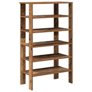Vidaxl schoenenrek 61x32x105 cm bewerkt hout oud houtkleurig - afbeelding 2