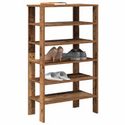 Vidaxl schoenenrek 61x32x105 cm bewerkt hout oud houtkleurig - afbeelding 1