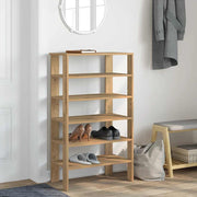 Vidaxl schoenenrek 61x32x105 cm bewerkt hout artisanaal eikenkleur - afbeelding 3