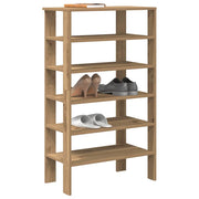 Vidaxl schoenenrek 61x32x105 cm bewerkt hout artisanaal eikenkleur - afbeelding 1