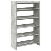 Vidaxl schoenenrek 60x25x100 cm bewerkt hout betongrijs - afbeelding 2