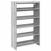 Vidaxl schoenenrek 60x25x100 cm bewerkt hout grijs sonoma eikenkleurig - afbeelding 2