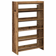 Vidaxl schoenenrek 60x25x100 cm bewerkt hout oud houtkleurig - afbeelding 2