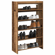 Vidaxl schoenenrek 60x25x100 cm bewerkt hout oud houtkleurig - afbeelding 1