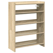 Vidaxl schoenenrek 60x25x81 cm bewerkt hout sonoma eikenkleurig - afbeelding 2