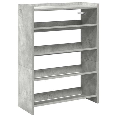 Vidaxl schoenenrek 60x25x81 cm bewerkt hout betongrijs