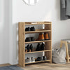Vidaxl schoenenrek 60x25x81 cm bewerkt hout artisanaal eikenkleur