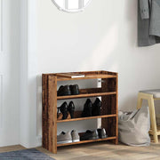 Vidaxl schoenenrek 60x25x62 cm bewerkt hout oud houtkleurig - afbeelding 3