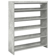 Vidaxl schoenenkast 80x25x100 cm bewerkt hout betongrijs - afbeelding 2