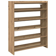 Vidaxl schoenenrek 80x25x100 cm bewerkt hout artisanaal eikenkleur - afbeelding 2