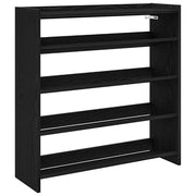 Vidaxl schoenenrek 80x25x81 cm bewerkt hout zwart - afbeelding 2