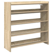 Vidaxl schoenenrek 80x25x81 cm bewerkt hout sonoma eikenkleurig - afbeelding 2