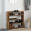 Vidaxl schoenenrek 80x25x81 cm bewerkt hout oud houtkleurig
