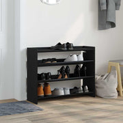 Vidaxl schoenenrek 80x25x62 cm bewerkt hout zwart - afbeelding 3