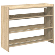 Vidaxl schoenenrek 80x25x62 cm bewerkt hout sonoma eikenkleurig - afbeelding 2