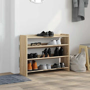 Vidaxl schoenenrek 80x25x62 cm bewerkt hout sonoma eikenkleurig - afbeelding 3