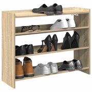 Vidaxl schoenenrek 80x25x62 cm bewerkt hout sonoma eikenkleurig - afbeelding 1
