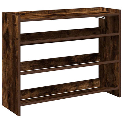 Vidaxl schoenenrek 80x25x62 cm bewerkt hout gerookt eikenkleurig