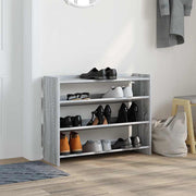 Vidaxl schoenenrek 80x25x62 cm bewerkt hout grijs sonoma eikenkleur - afbeelding 3