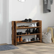 Vidaxl schoenenrek 80x25x62 cm bewerkt hout oud houtkleurig - afbeelding 3