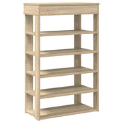 Vidaxl schoenenrek 60x30x98 cm bewerkt hout sonoma eikenkleurig - afbeelding 2