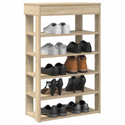 Vidaxl schoenenrek 60x30x98 cm bewerkt hout sonoma eikenkleurig - afbeelding 1