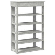 Vidaxl schoenenrek 60x30x98 cm bewerkt hout betongrijs - afbeelding 2