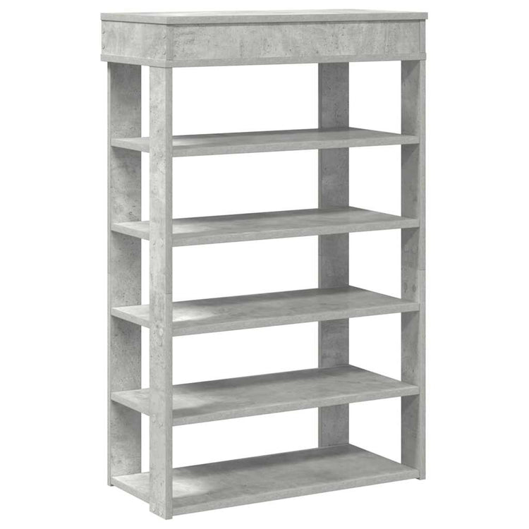 Vidaxl schoenenrek 60x30x98 cm bewerkt hout betongrijs