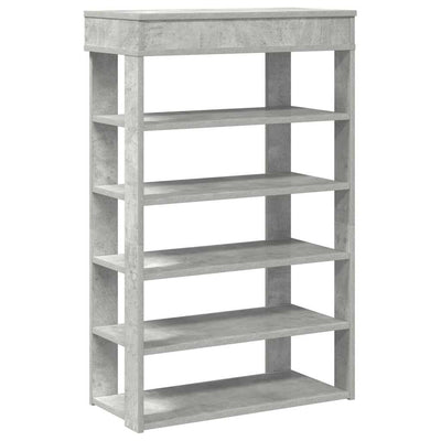 Vidaxl schoenenrek 60x30x98 cm bewerkt hout betongrijs