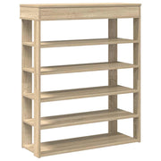Vidaxl schoenenrek 80x30x98 cm bewerkt hout sonoma eikenkleurig - afbeelding 2