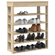 Vidaxl schoenenrek 80x30x98 cm bewerkt hout sonoma eikenkleurig - afbeelding 1