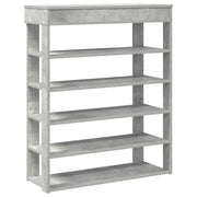 Vidaxl schoenenrek 80x30x98 cm bewerkt hout betongrijs - afbeelding 2