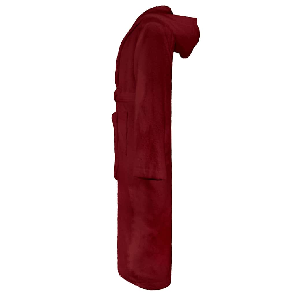 Vidaxl badjas kinn rood xl katoen
