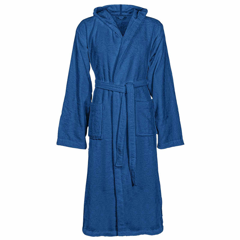 Vidaxl badjas kinn blauw m katoen