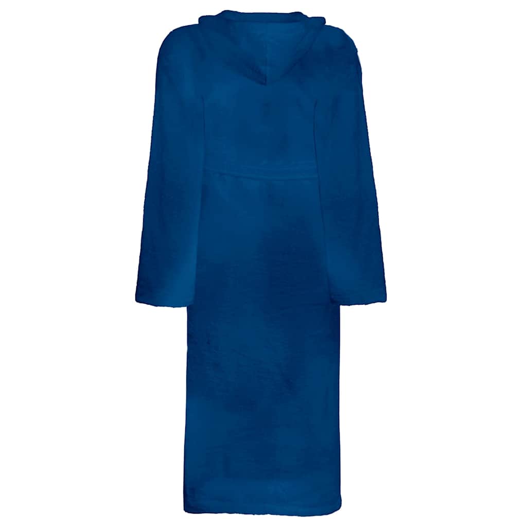 Vidaxl badjas kinn blauw l katoen
