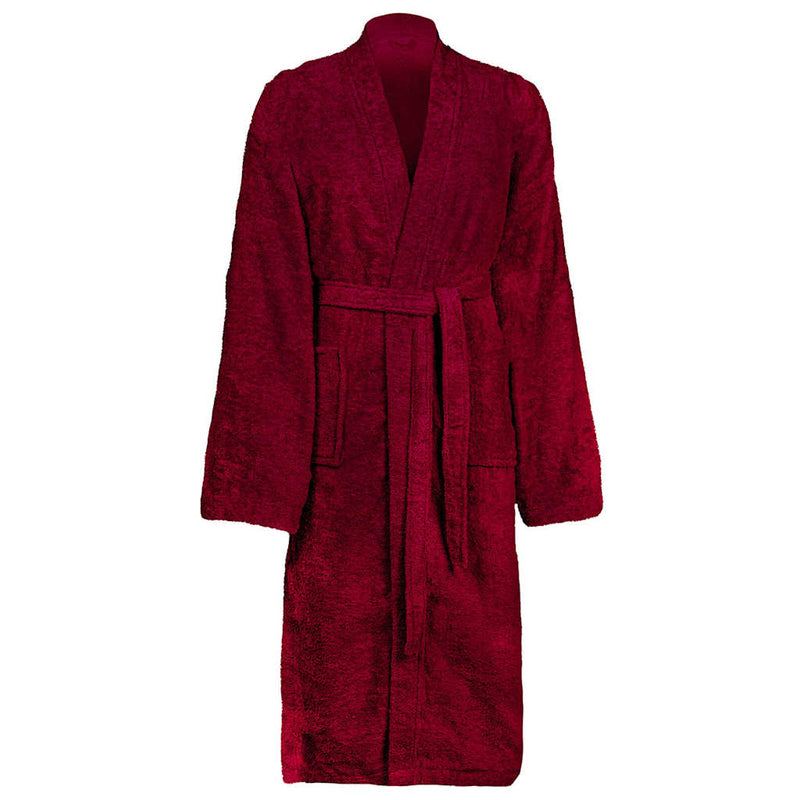 Vidaxl badjas kinn rood s katoen