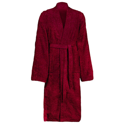 Vidaxl badjas kinn rood l katoen