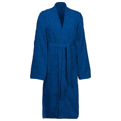 Vidaxl badjas kinn blauw m katoen