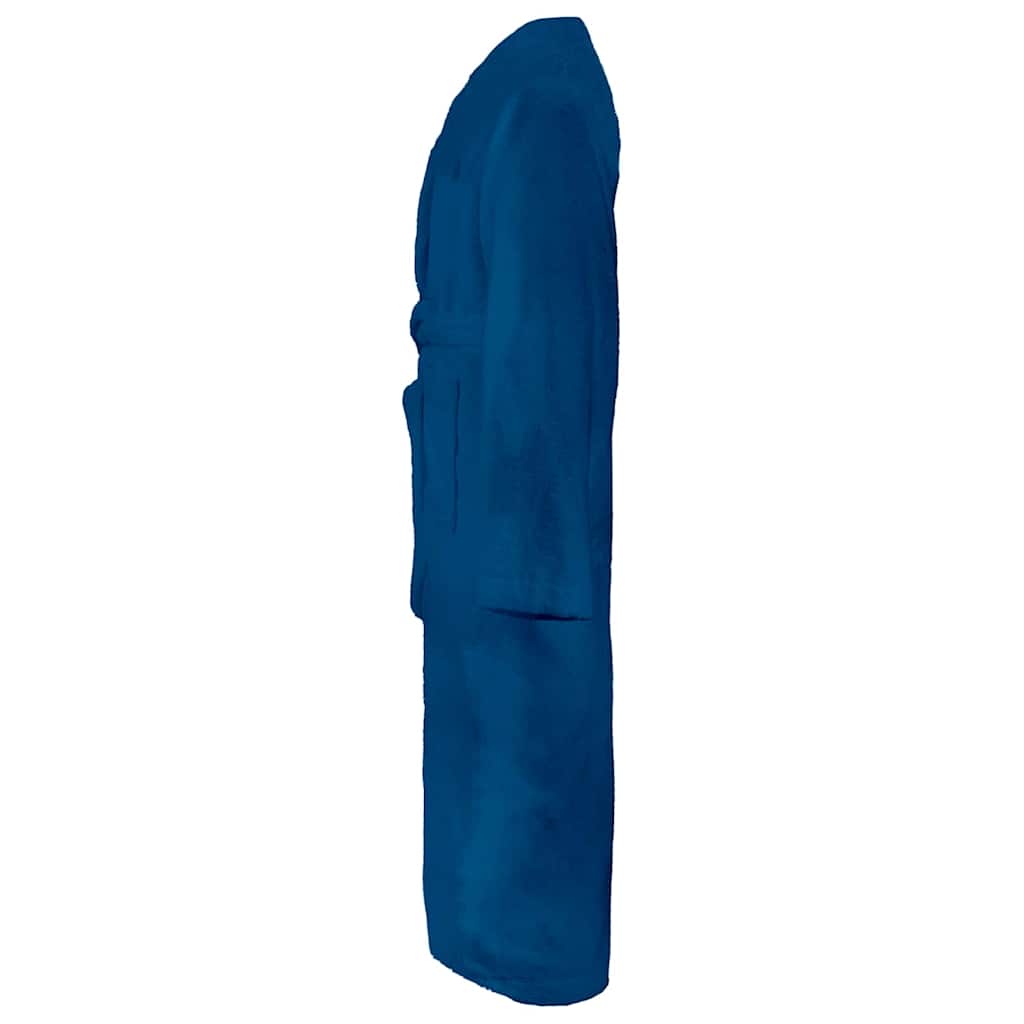 Vidaxl badjas kinn blauw xl katoen