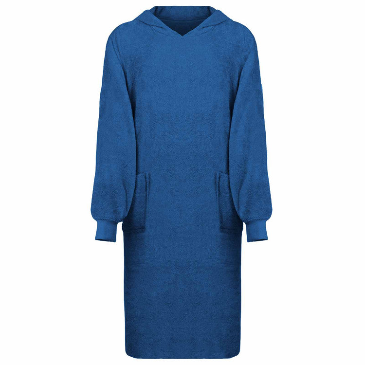 Vidaxl deken hoodie kinn marineblauw xl katoen
