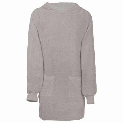 Vidaxl deken hoodie kinn grijs l katoen