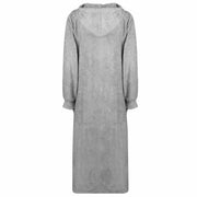 Vidaxl deken hoodie kinn grijs xxl katoen - afbeelding 3