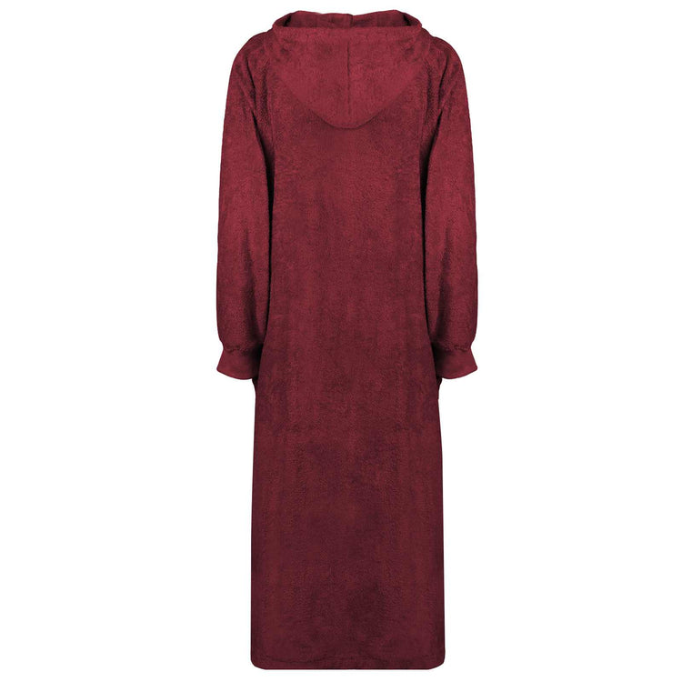 Vidaxl deken hoodie kinn rood xxl katoen