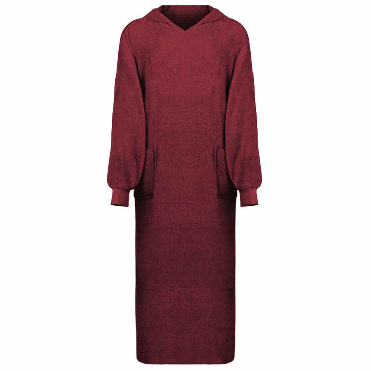 Vidaxl deken hoodie kinn rood xxl katoen