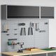 Vidaxl gereedschapskast set met plank 5 st zwart gepoedercoat staal